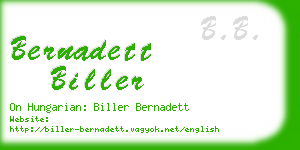 bernadett biller business card